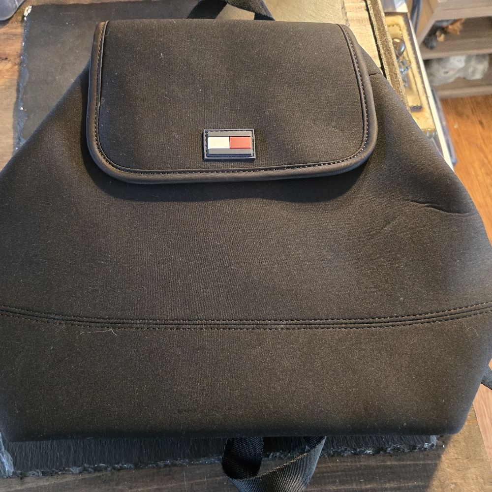 Tommy Hilfiger Classic Neoprene Dome Backpack In Black